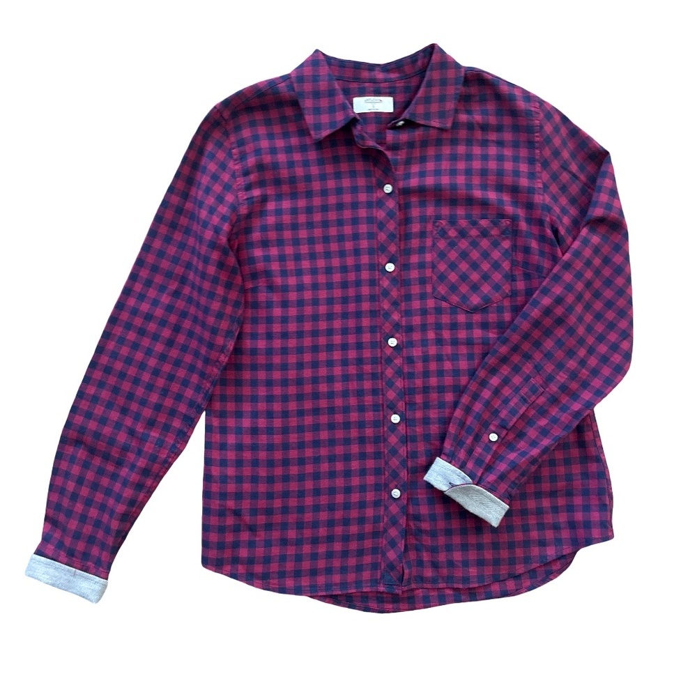 UNTUCKit For Her  Emily Plaid Button Down - red and navy -  6